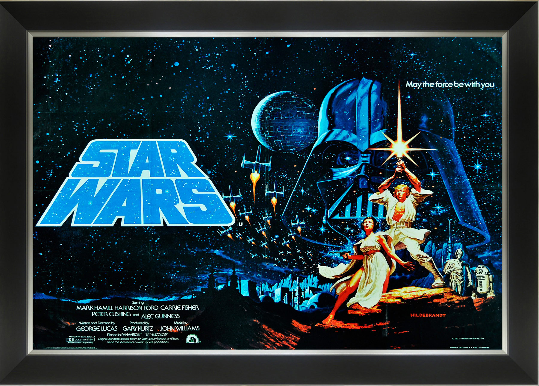 Star Wars Ep IV A New Hope - Vintage Movie Poster - Framed Art Print | eBay